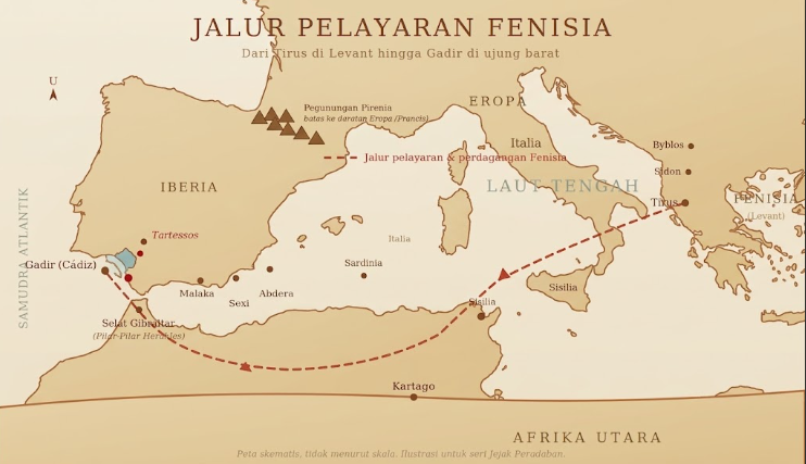 Fenesia Menemukan Iberia: Bangsa Pedagang yang Mengubah Arah Sejarah